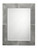 Cross Stitch Rectangle Hide Wall Mirror, Grey