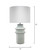 Cymbals Ceramic Table Lamp with Linen Shade