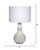 Droplet Ceramic Table Lamp with Linen Shade, Blue