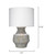 Masonry Ceramic Table Lamp with Linen Shade, Grey