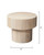 Notch Mango Wood Round Side Table