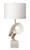 Obscure Table Lamp with Linen Shade, White