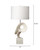 Obscure Table Lamp with Linen Shade, White