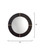 Round Cross Stitch Round Wall Mirror, Espresso Hide
