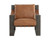 Berke Lounge Chair - Gunmetal - Tan Leather