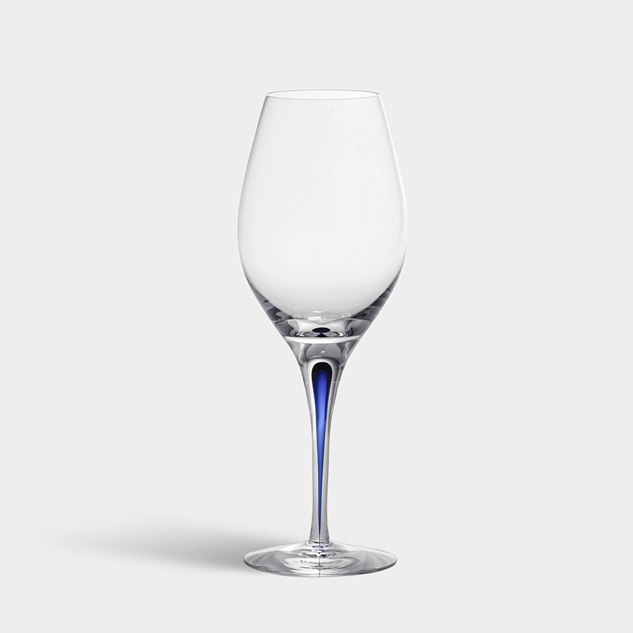 Orrefors Intermezzo Blue Wine Glass