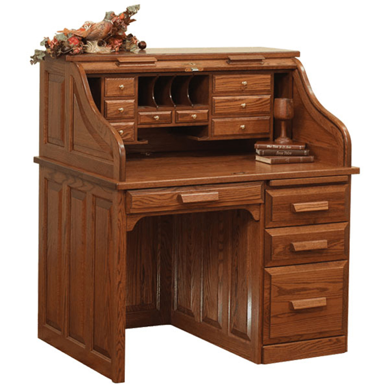 42 Traditional Roll Top Desk Cherry Valley Furniture