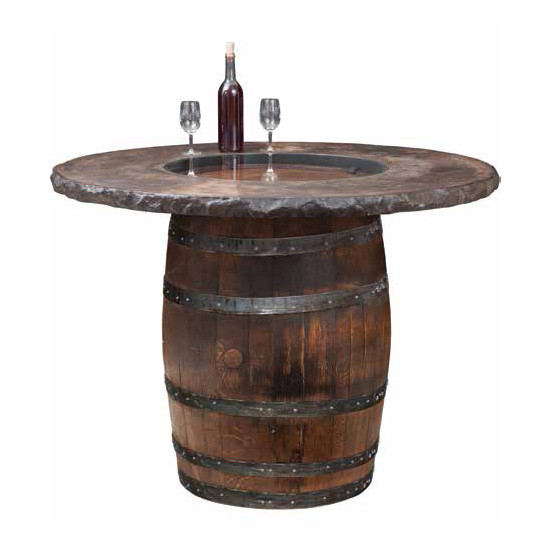 Outdoor Barrel Table w/ Cement top - Cherry Valley Furniture
