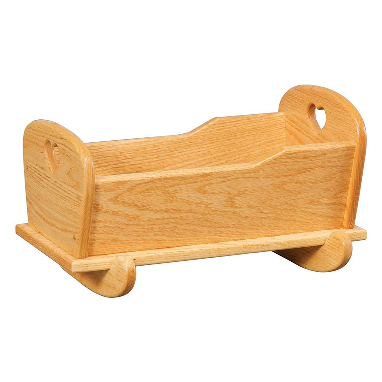 Amish Hardwood Doll Cradle with Tall Spindles