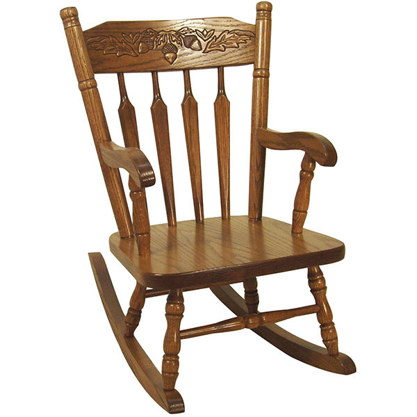 Hardwood Child's Acorn Rocker | Cherry Valley Furniture