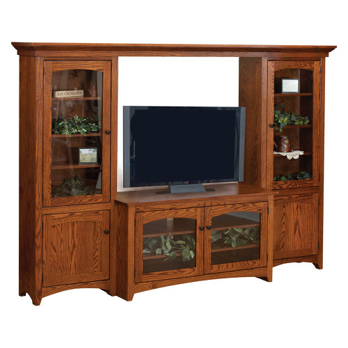 Red Oak OCS-113 Micheal's Cherry Modern Shaker TV stand Bridge Unit Red Oak OCS-113 Micheal's Cherry Modern Shaker TV stand Bridge Unit