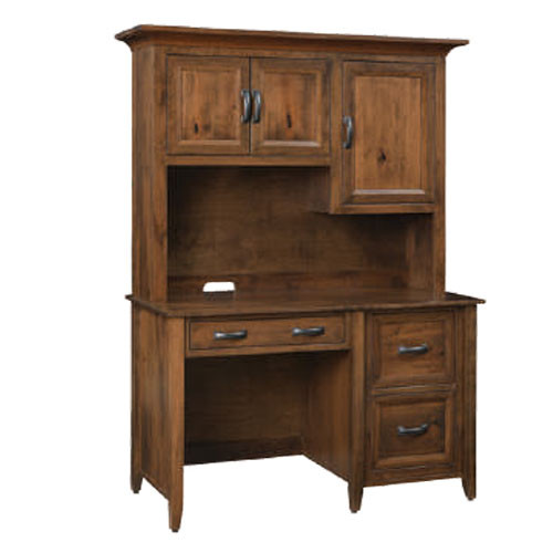 Ventura Single Pedestal Desk with Hutch