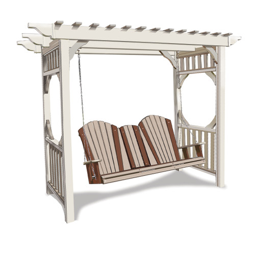 Vinyl A Frame Swing with Roof - Cherry Valley Furniture