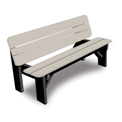 4ft Bench with back