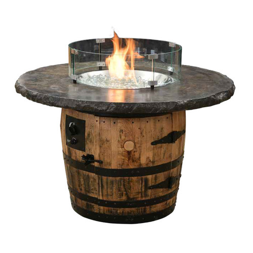 Outdoor Barrel Table w/ Cement top - Cherry Valley Furniture