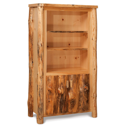 Rustic Bookcase with Doors  Rustic Bookcase with Doors