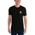 Men's black fitted tshirt with small Beer is DeVine logo on the left breast