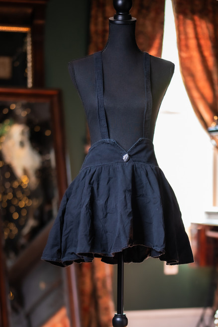 Dark Pixie Suspender Skirt Sample - Black - Small