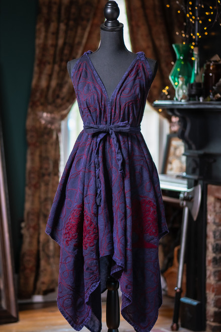 Morrigan Apron Dress Sample - Purple/Red - L/XL