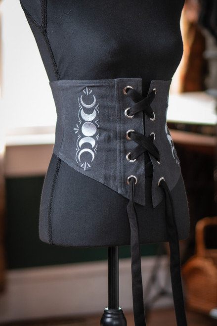 Selene Corset Belt - Gray/Silver - Small