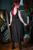 Morrigan Apron Dress, Stonewashed Black/Green Embroidery, back view