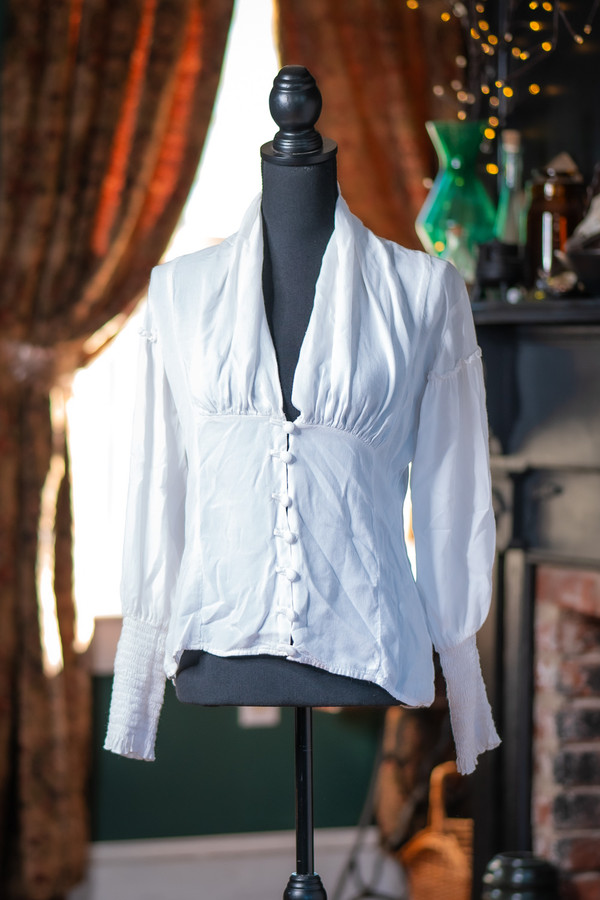 Edwardian Top Sample - White - Small