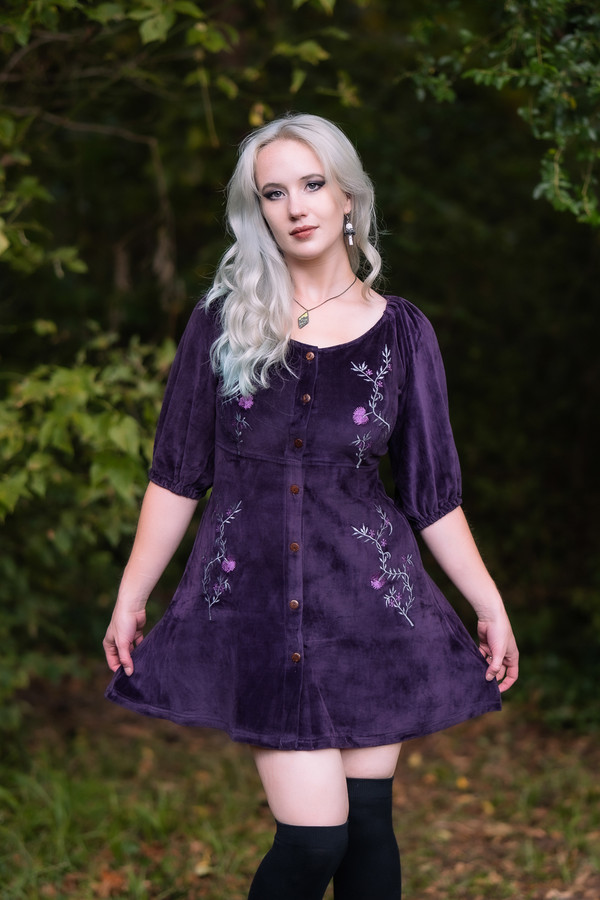 Persephone Mini Dress - Purple - 5X