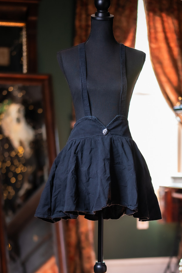 Dark Pixie Suspender Skirt Sample - Black - Small
