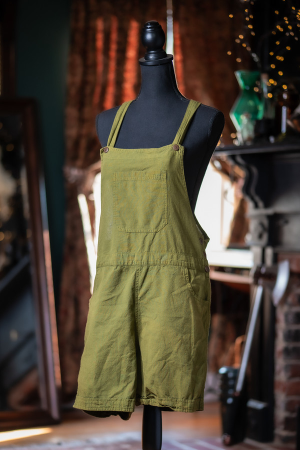 Moss Overall Shorts Sample - Green - S/M