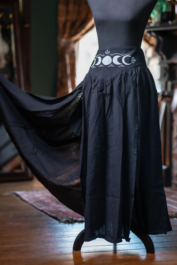 Selene Split Skirt - Black/Silver - M/L