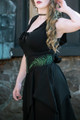 Herbalist Belt paired with the Huntress Dress, left side view