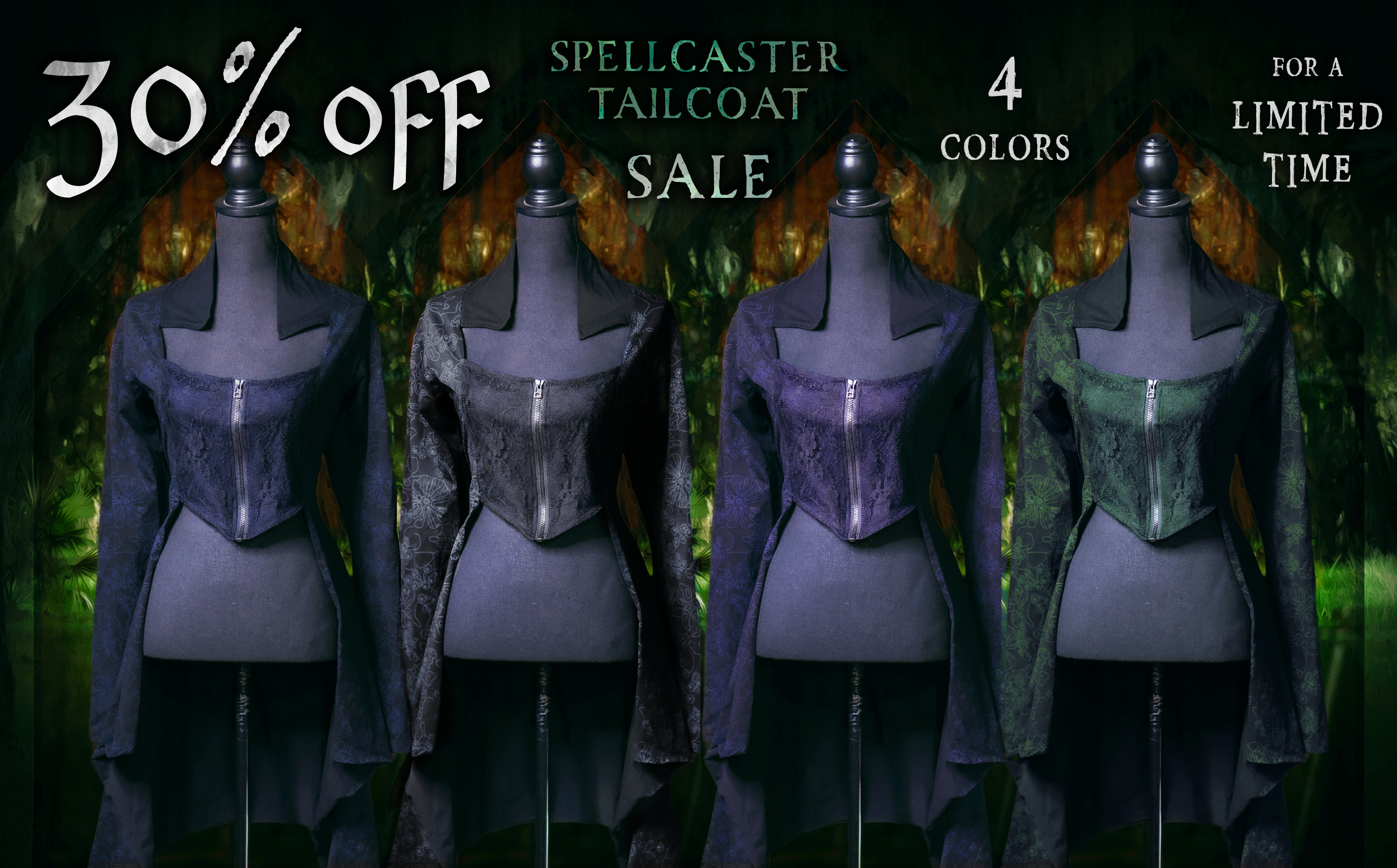 30% Off Spellcaster Tailcoat Sale - 4 Colors - For A Limited Time