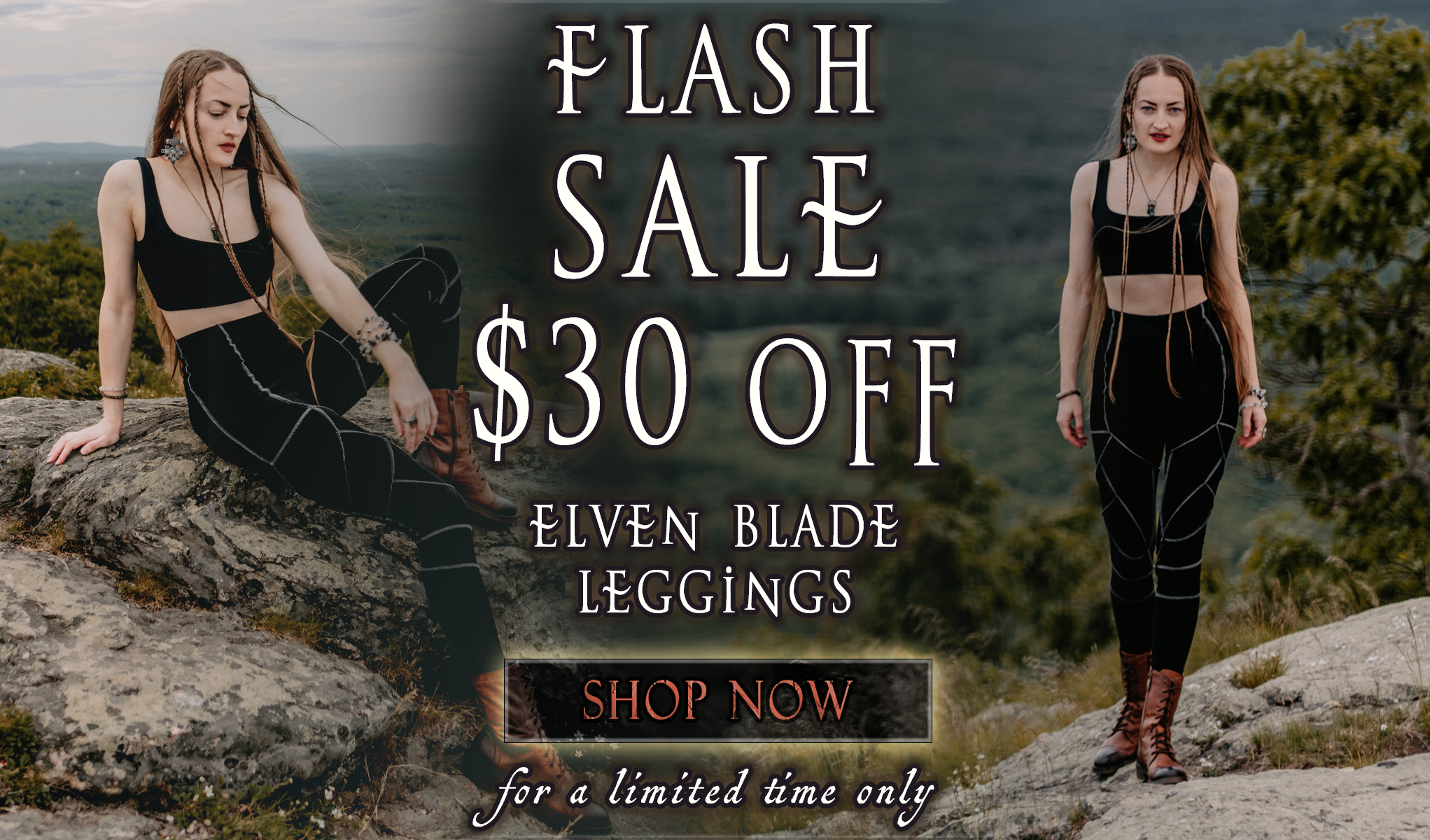 Flash Sale! $30 Off Elven Blade Leggings with Pockets - Shop Now - for a limited time only