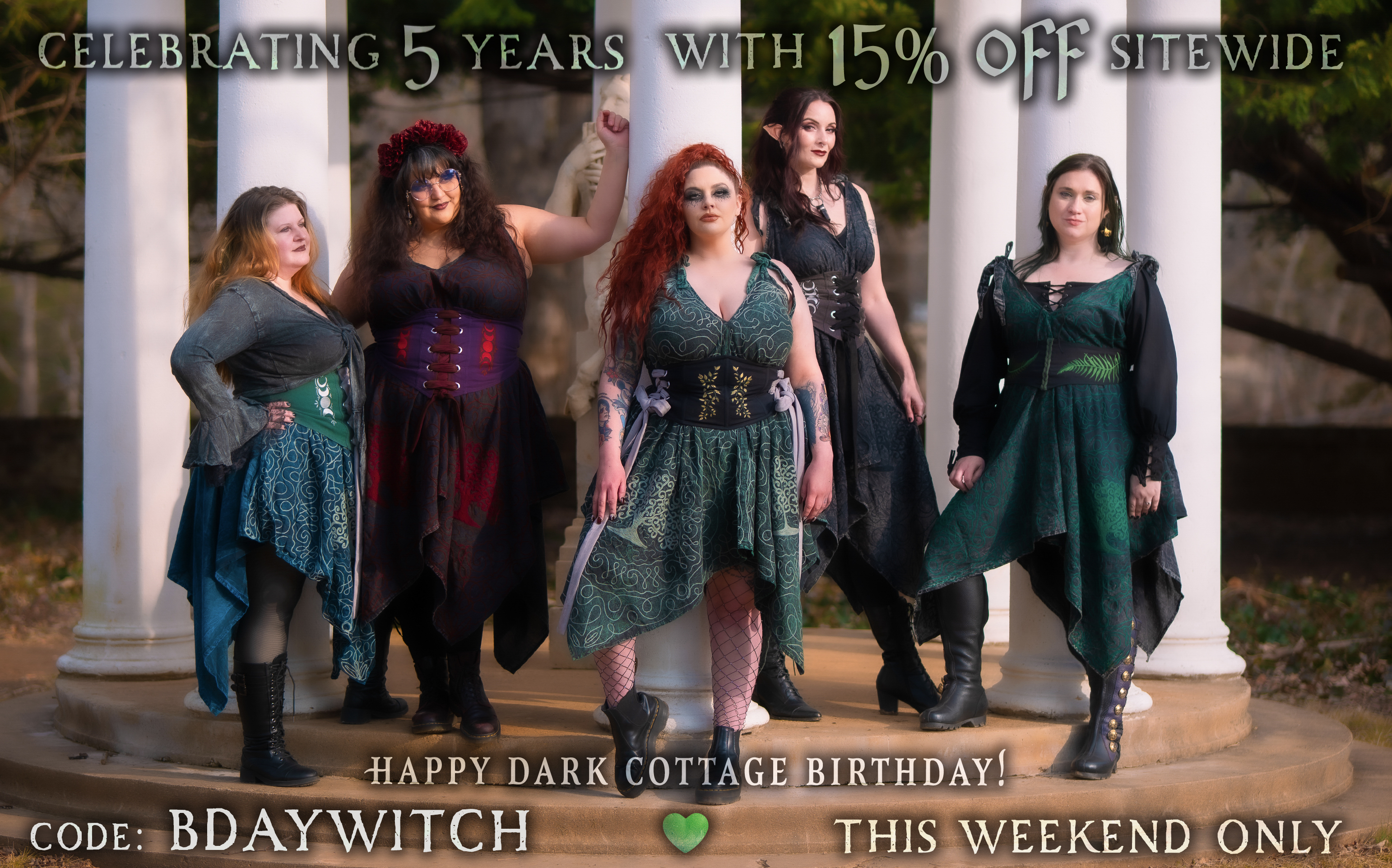 Celebrating 5 Years with 15% Off Sitewide - Code: BDAYWITCH - This Weekend Only - Happy Dark Cottage Birthday! <3