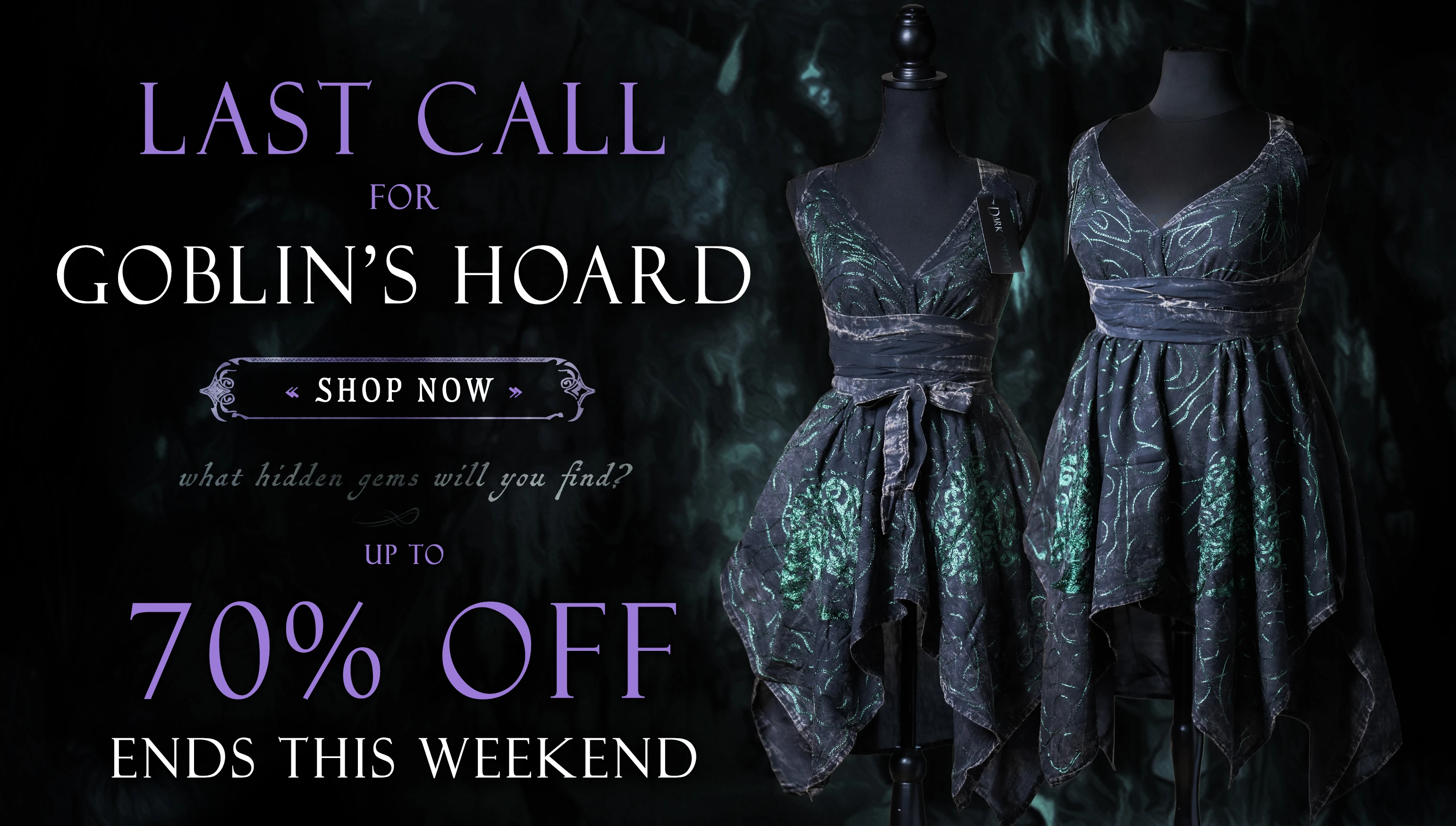 LAST CALL for Goblin's Hoard - Up to 70% Off Ends This Weekend - What hidden gems will you find? - Shop Now
