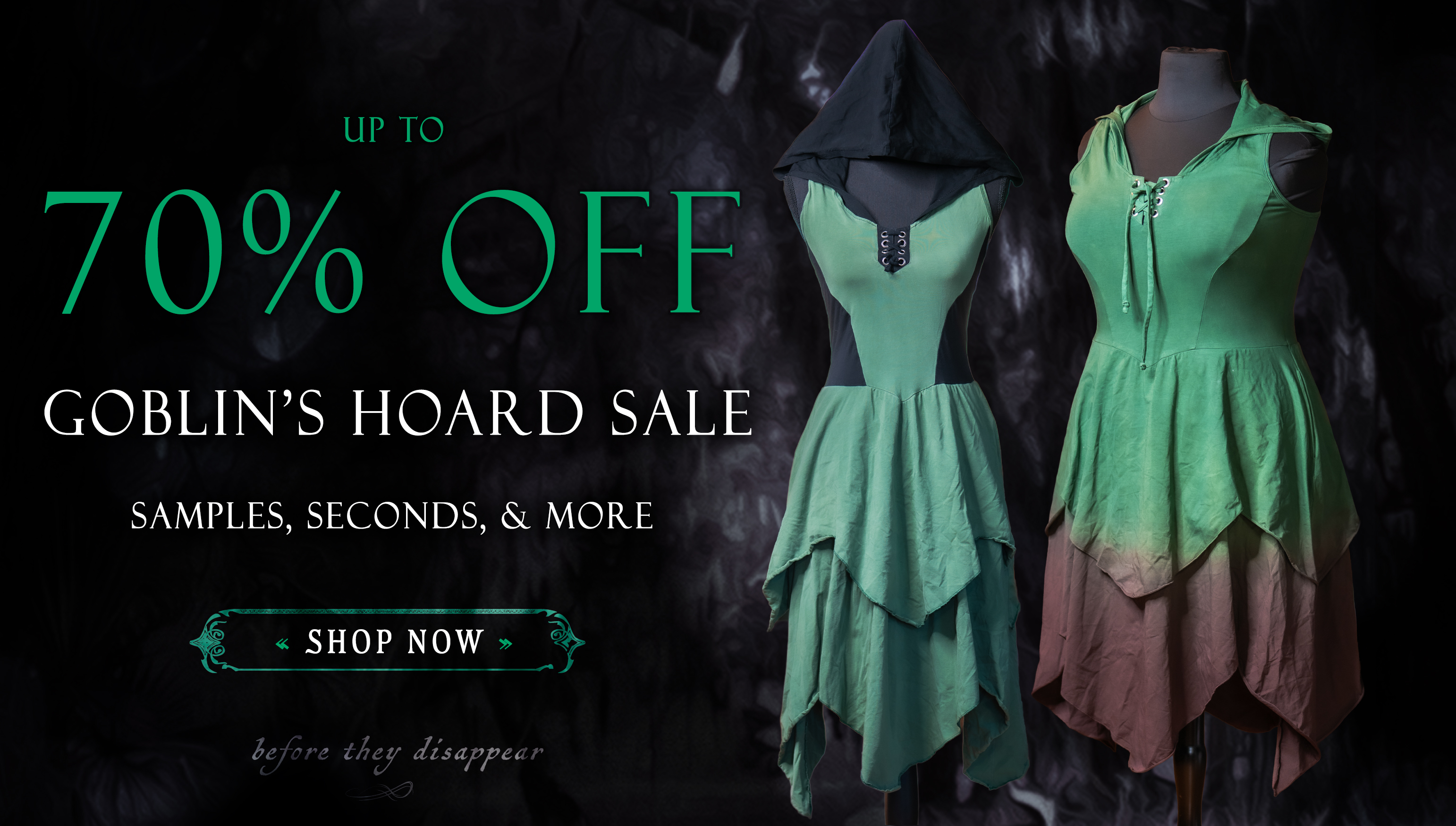 Up to 70% Off Goblin's Hoard Sale - Samples, Seconds, & More - Shop Now (before they disappear)