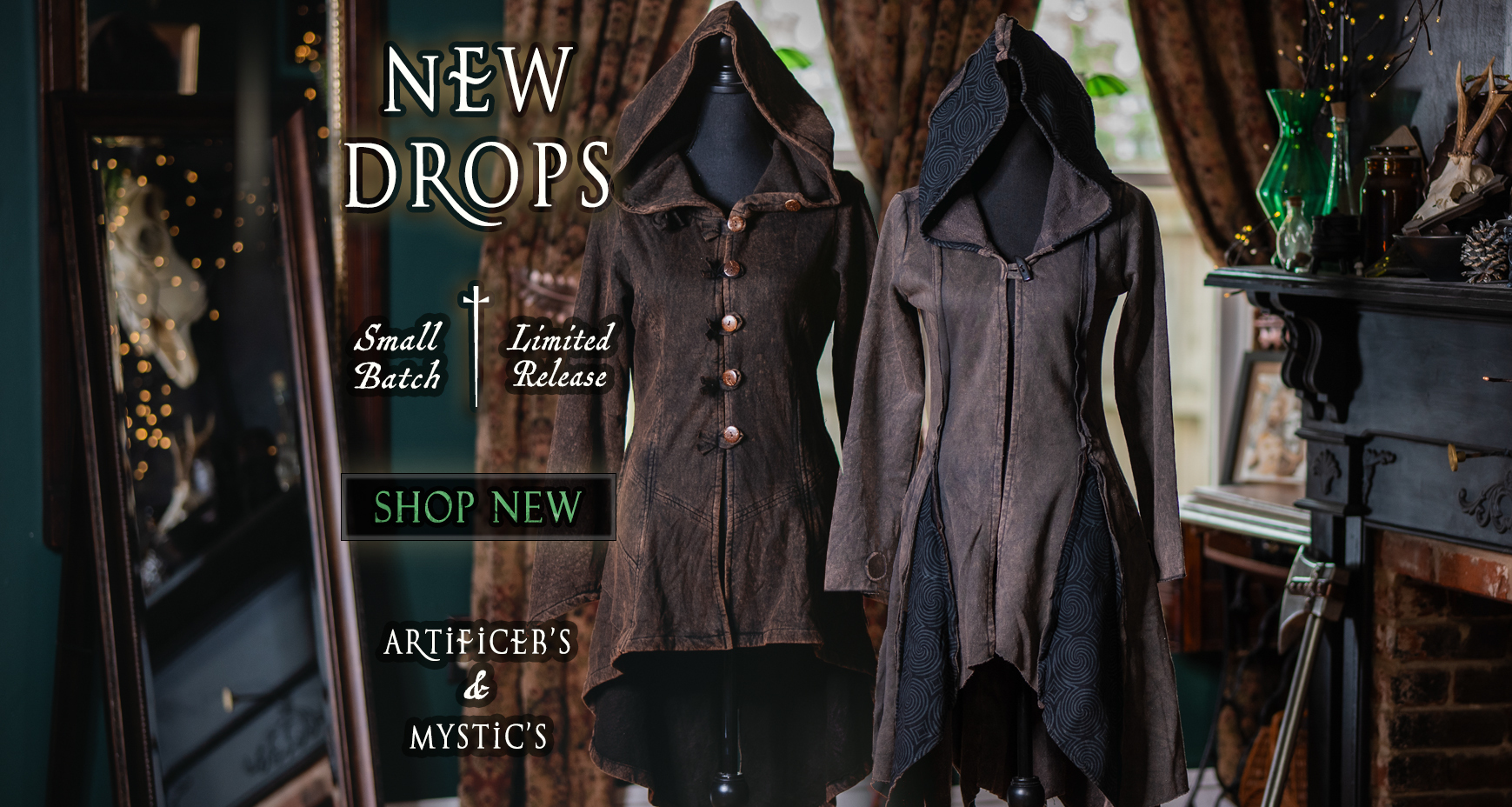 New Drops - Small Batch, Limited Release - Mystic's Coat, Artificer's Coat - Shop New