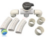 Diverter Valve Kit 3 3/4" Wide Cap Graphite Gray Hot Tub Spa 2" x 2" x 2" How To Video
This valve accepts 2" pipe or fittings which would measure about 2 3/8" outside Diameter of the pipe and 2 3/8" inside Diameter of the Valve..