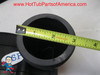 The inlet and outlet measures about 3" across the threads.
