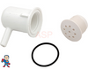 Air Injector, Top Flo, 3/8"b, 90° ELL Body, White, Salt & Pepper Style