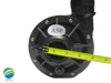 The inlet and outlet measure about 2 5/16" across the threads..
Complete Pump, Aqua-Flo, FMHP, 2.0HP, 230v,48fr, 1-1/2", 1 or 2 Speed 8.5A