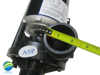 The inlet and outlet measure about 2 5/16" across the threads..
Complete Pump, Aqua-Flo, FMHP, 2.0HP, 230v,48fr, 1-1/2", 1 or 2 Speed 8.5A