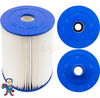 Filter, Cartridge, 50sqft, 2-1/16"ot, 2"male slip barb, 8" Wide, 9" Tall, Coleman and Maax