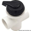 Diverter Valve, WaterWay, 2"x2"x2" , 3 Port, Top Mount, Notched, Black Complete