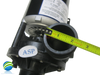 The inlet and outlet measure about 2 5/16" across the threads..
Complete Pump, Aqua-Flo, FMHP, 1.0HP, 115v, 48fr, 1-1/2", 1 or 2 Speed