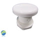 Air Control Valve 1-3/4" Hole Size , 2-1/2" Face Diameter, Smooth White, 1"