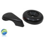 Spa Hot Tub Diverter Handle & Cap 3 5/8" Wide Black Smooth Universal