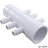 Manifold, 3/4"b, 6 Port, Flow Thru, 2"s x 2"spg