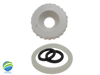 Replacement Cap & O-Ring Kit, Waterfall or Neck Jet, 1", Diverter Valve, White