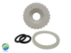 Replacement Cap & O-Ring Kit, Waterfall or Neck Jet, 1", Diverter Valve, White